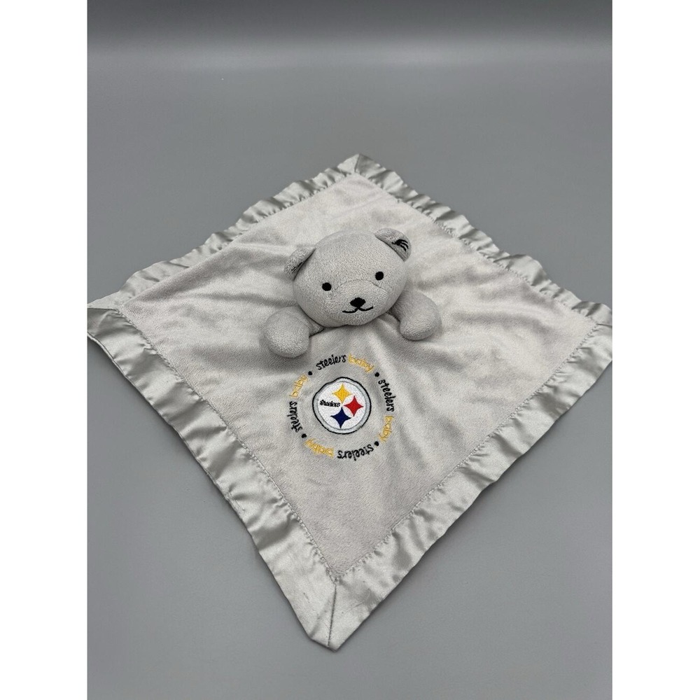NFL Baby Fanatic Gray Pittsburgh Steelers Lovey Security Bear Blanket